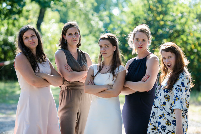 Cooles Hochzeitsgruppenfoto