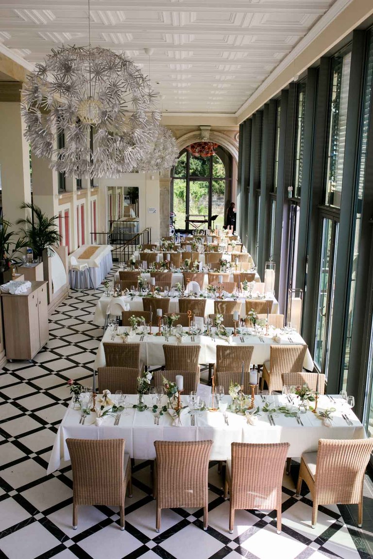 Hochzeitsdeko im Lingner Schloss in Dresden