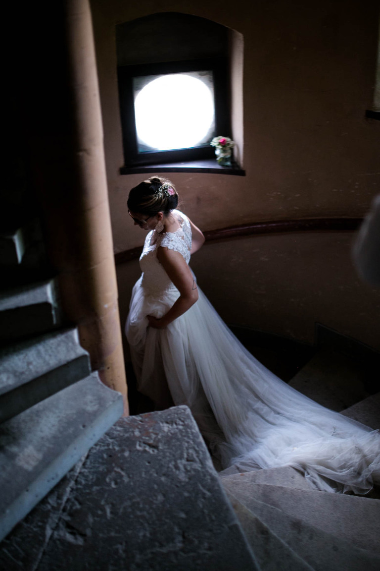 Braut auf Schloss Scharfenberg