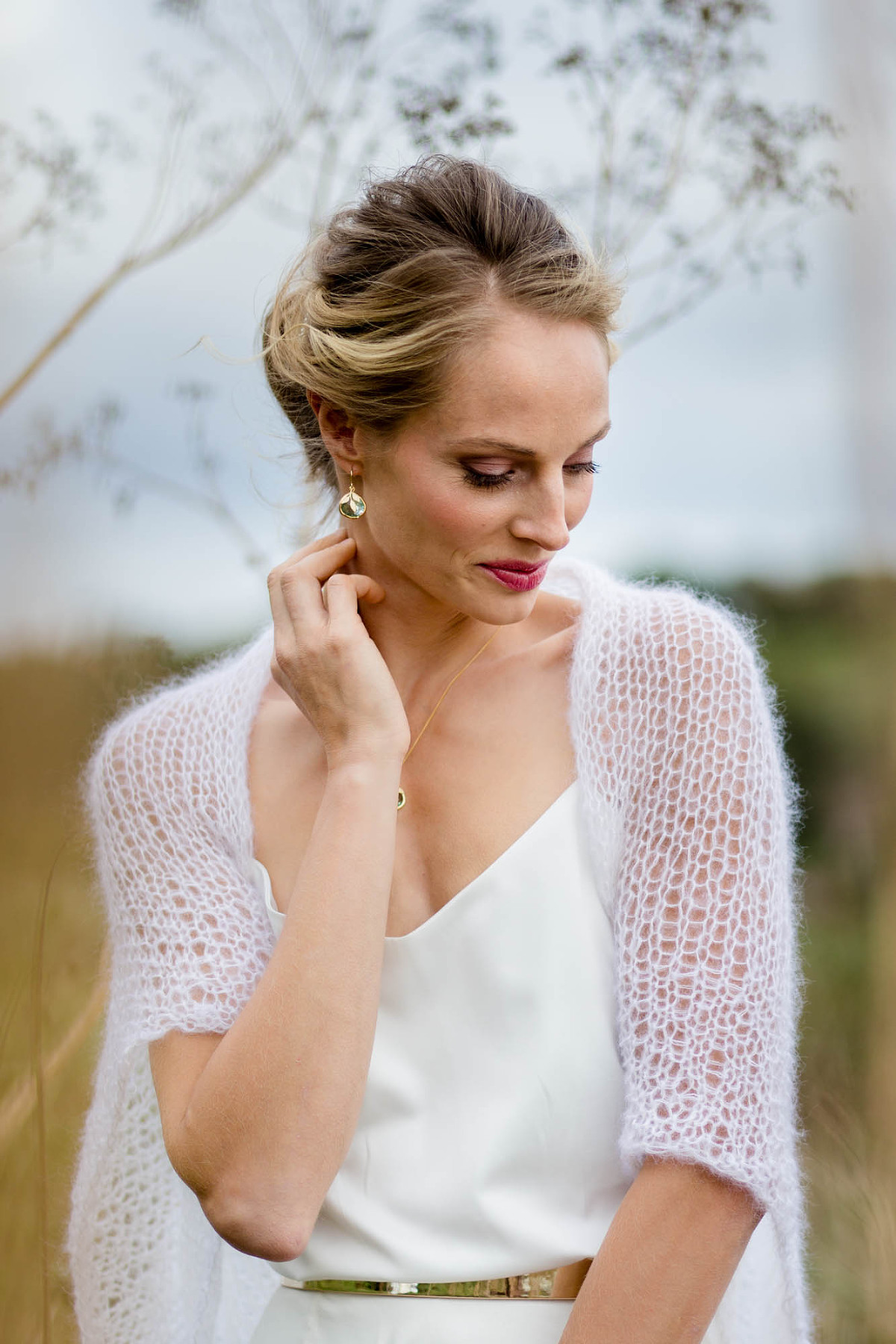 Braut bei Scheunenhochzeit auf Göhrischgut fotografiert von Hochzeitsfotograf Dresden