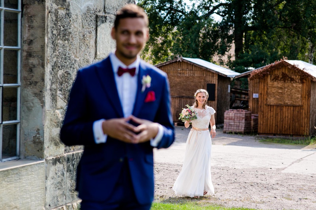 Braut bei Hochzeit im Marienschacht Bannewitz