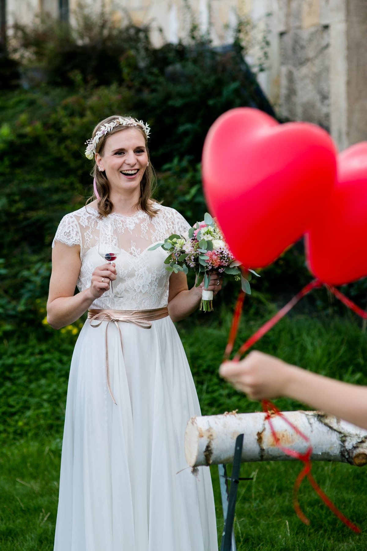 Braut bei Hochzeit im Marienschacht Bannewitz