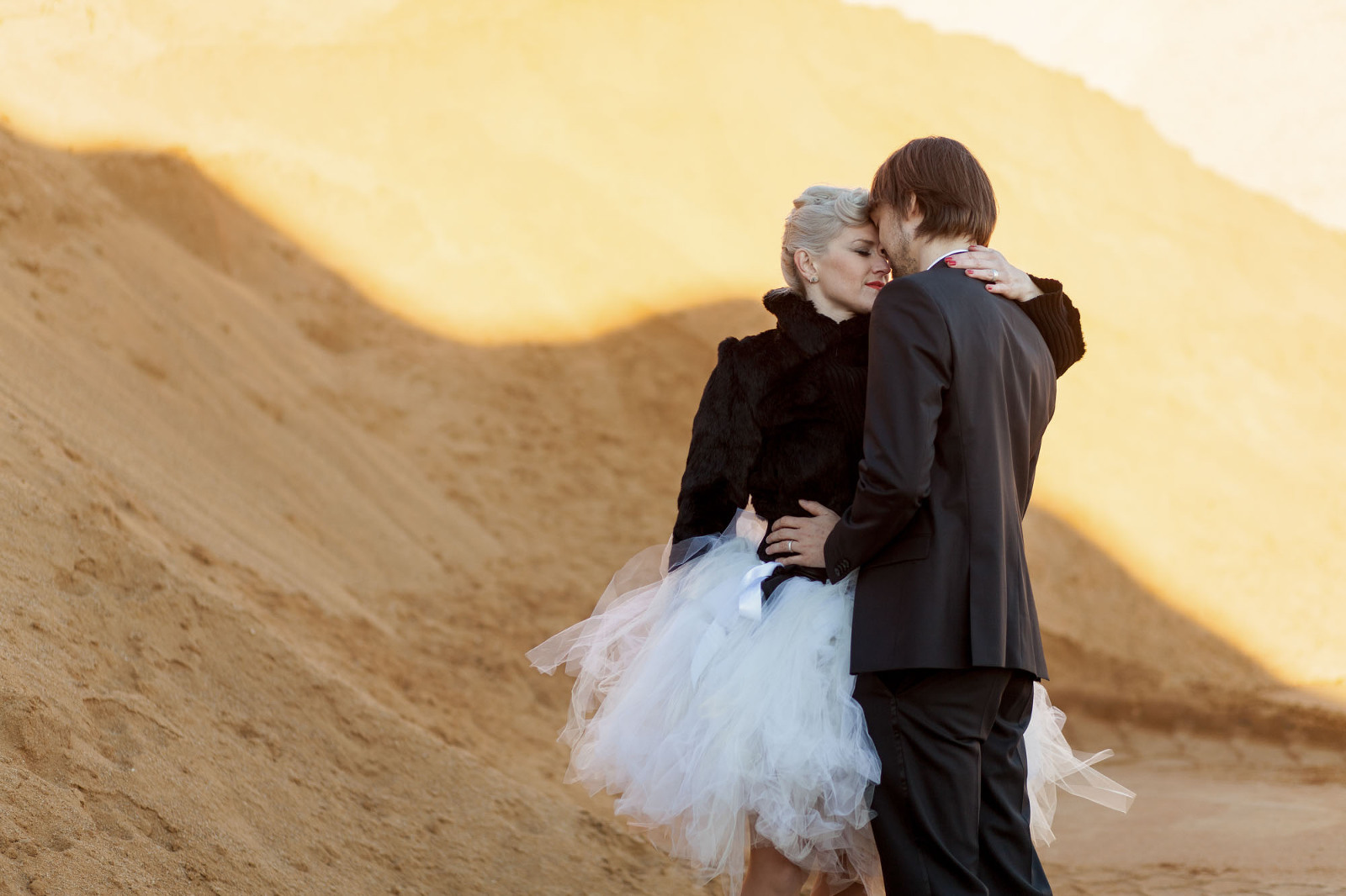Hochzeitspaar in Zwickau in der Kiesgrube