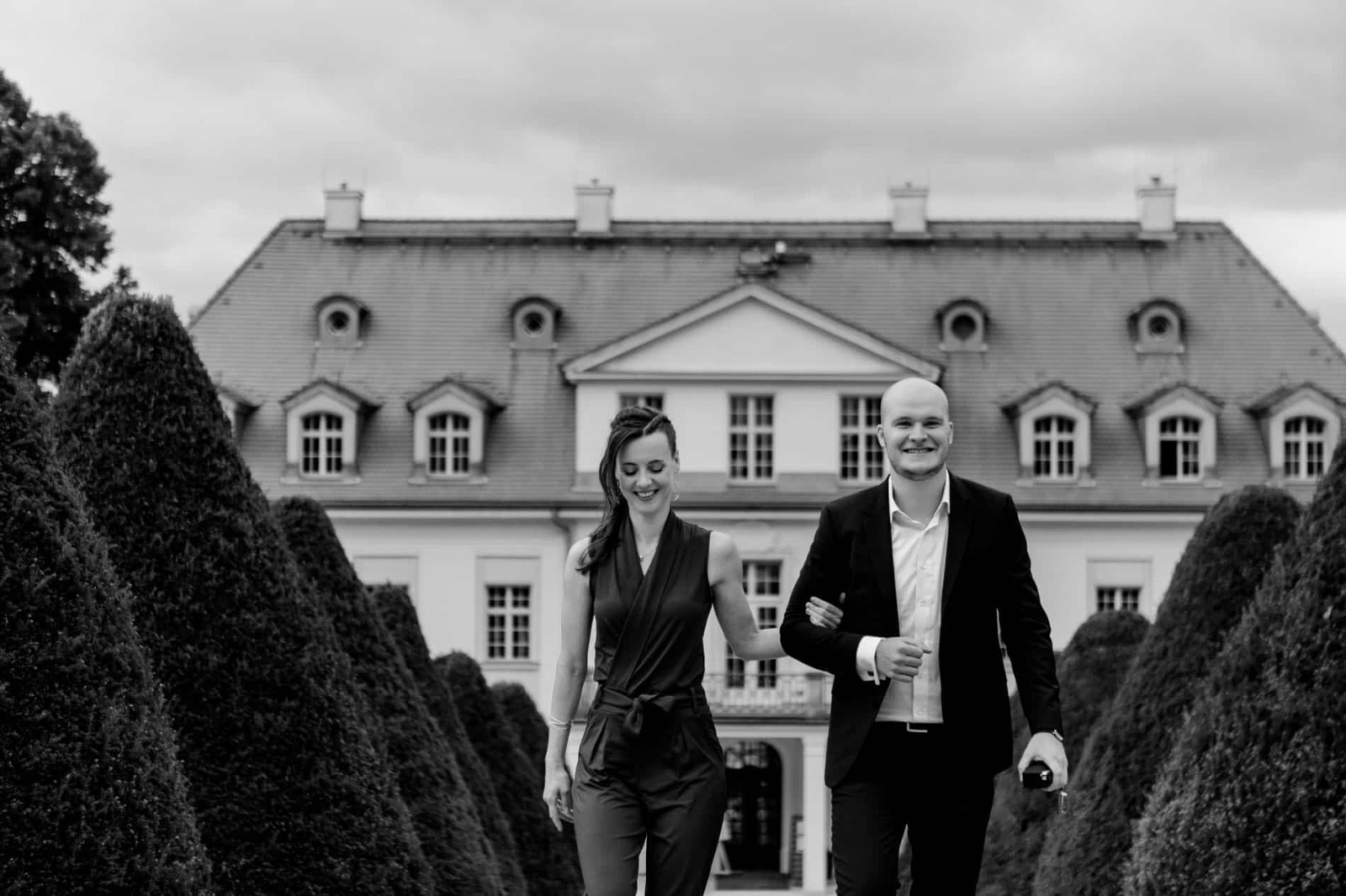Brautpaar bei Hochzeit in Schloss Wackerbarth in Radebeul